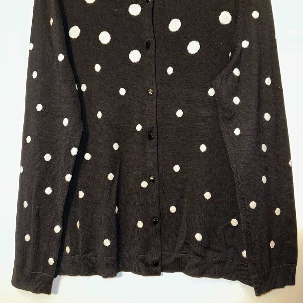 Pendleton Petites Women’s Black White Dot Cardiga… - image 2